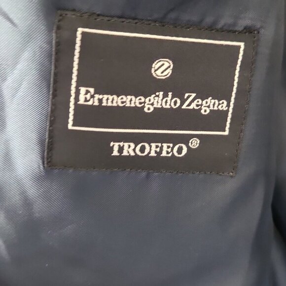 ERMENEGILDO ZEGNA | 100% Wool Blazer Navy Sz 52 - Picture 8 of 10